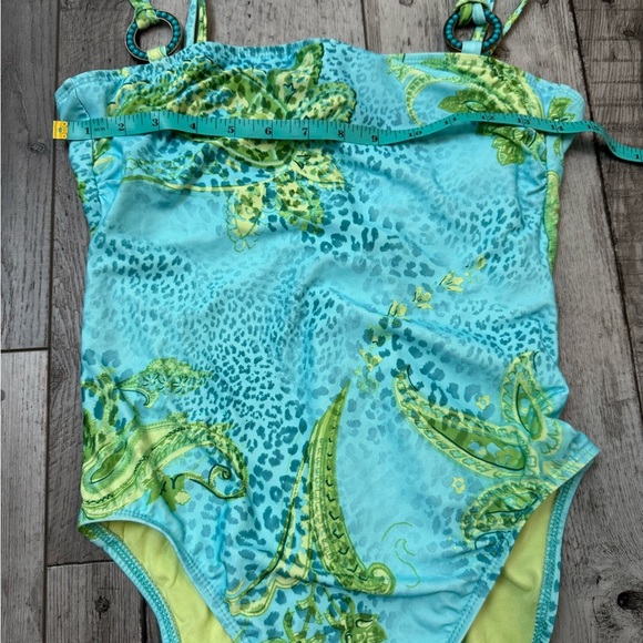 St John Swim Floral Leopard Animal Print One Piece Swimsuit Size 6 Under… - Picture 5 of 13